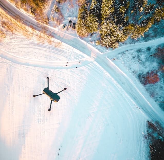 Flying over a drone